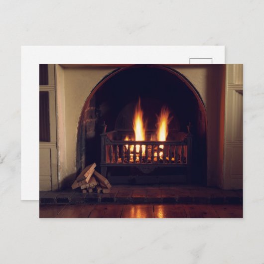 Carte Postale Cheminée à la maison (Devant / Derrière)