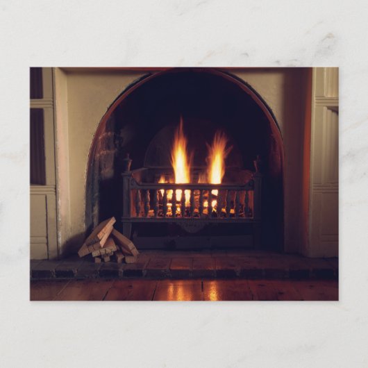 Carte Postale Cheminée à la maison (Devant)