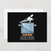 Carte Postale Cheminée avec casserole & couvercle (Devant / Derrière)