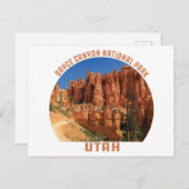 Carte Postale Cheminées de fées du Parc national de Bryce Canyon (Devant / Derrière)