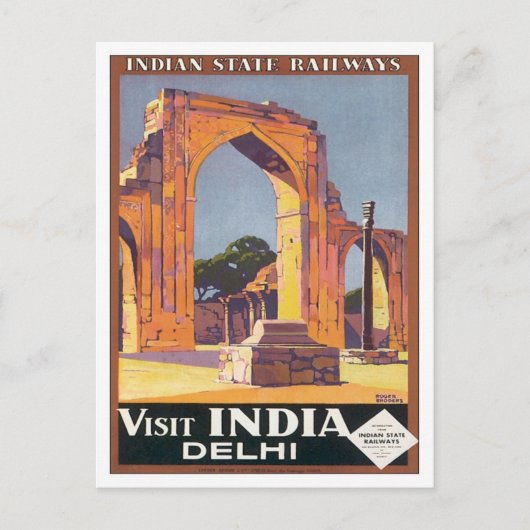 Carte Postale Chemins de fer vintages Delhi India (Devant)