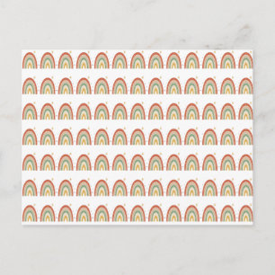 Carte Postale Chemise à col avec motif arc-en-ciel bohème