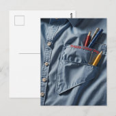 Carte Postale Chemise bleue (Devant / Derrière)