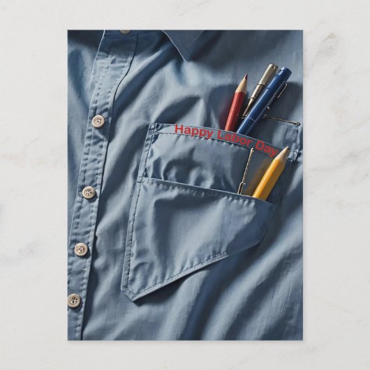 Carte Postale Chemise bleue (Devant)