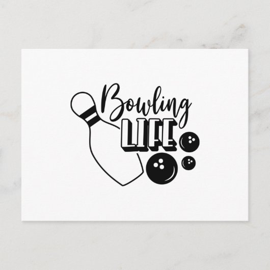 Carte Postale Chemise Bowling Life Imprimer (Devant)