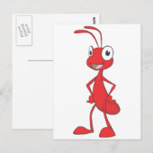 Carte Postale Chemise cartonnée Red Ant debout sur la taille (Devant / Derrière)