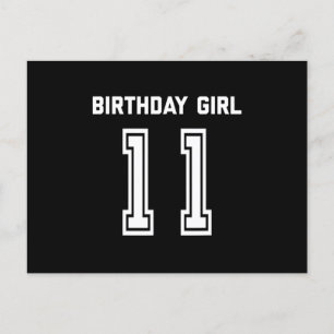 Carte Postale Chemise de 11e anniversaire Cadeau Fille de 11 ans