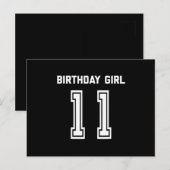 Carte Postale Chemise de 11e anniversaire Cadeau Fille de 11 ans (Devant / Derrière)