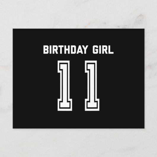 Carte Postale Chemise de 11e anniversaire Cadeau Fille de 11 ans (Devant)