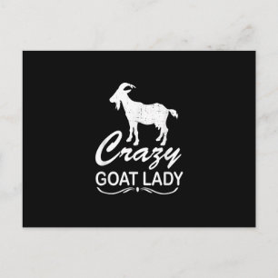 Carte Postale Chemise de Dame de Chèvre Folle Chèvre, Cadeau d'É