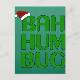 Carte Postale Chemise de Noël Bah Humbug Art-Xmas Humbug Père No