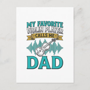 Carte Postale Chemise de papa violoniste Le joueur de violon fav