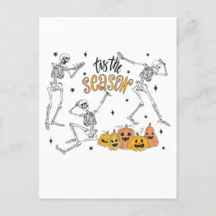 Carte Postale Chemise d'Halloween rétro, Drôle crâne d'Halloween