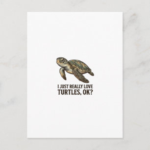 Carte Postale Chemise drôle de tortue de mer amateur de tortue v