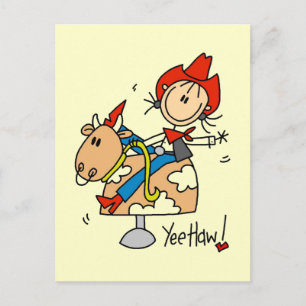 Carte Postale Chemise et Cadeaux Cowgirl Yee Haw