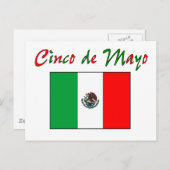 Carte Postale Chemise et cadeaux Drapeau Mexicain Cinco de Mayo (Devant / Derrière)