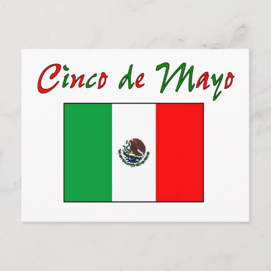 Carte Postale Chemise et cadeaux Drapeau Mexicain Cinco de Mayo (Devant)