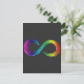 Carte Postale Chemise Logo Neurodiversity Infinity (Debout devant)