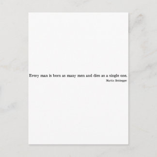 Carte Postale Chemise Martin Heidegger 1