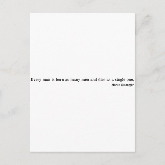 Carte Postale Chemise Martin Heidegger 1 (Devant)