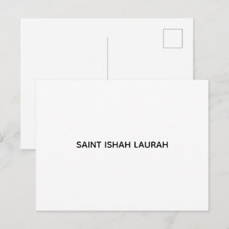 Carte Postale Chemise #SAINTISHAHLAURAH