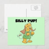 Carte Postale Chemise verte Silly Pup Tshirts et cadeaux (Devant / Derrière)
