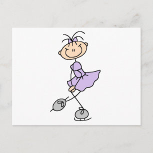 Carte Postale Chemise violette pour patineuse artistique Tshirts
