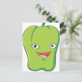 Carte Postale Chemises en poivron vert sur mesure (Debout devant)