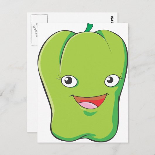 Carte Postale Chemises en poivron vert sur mesure (Devant / Derrière)