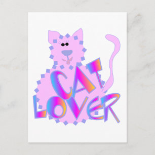 Carte Postale Chemises et cadeaux Amoureux de les chats roses