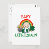 Carte Postale Chemises et cadeaux Baby Leprechaun (Devant / Derrière)