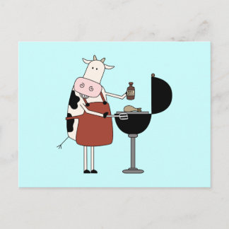 Carte Postale Chemises et cadeaux Barbecue de vache