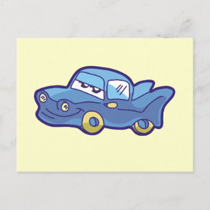 Carte Postale Chemises et cadeaux Blue Car