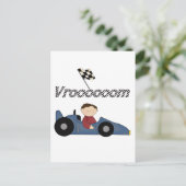 Carte Postale Chemises et cadeaux Blue Race Car (Debout devant)