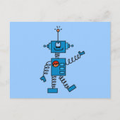 Carte Postale Chemises et cadeaux Blue Robot (Devant)