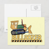 Carte Postale Chemises et cadeaux Bulldozer (Devant / Derrière)