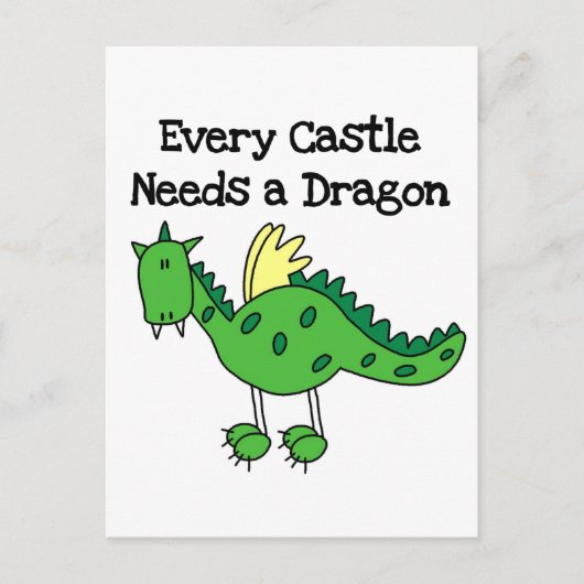 Carte Postale Chemises et cadeaux Castle Dragon (Devant)