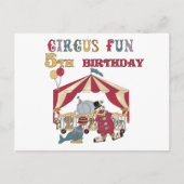 Carte Postale Chemises et cadeaux Circus 5th Birthday (Devant)
