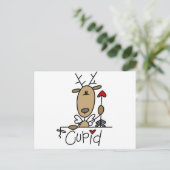 Carte Postale Chemises et cadeaux Cupid Reindeer (Debout devant)