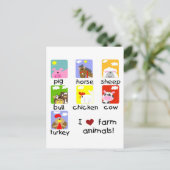 Carte Postale Chemises et cadeaux d'animaux de ferme (Debout devant)