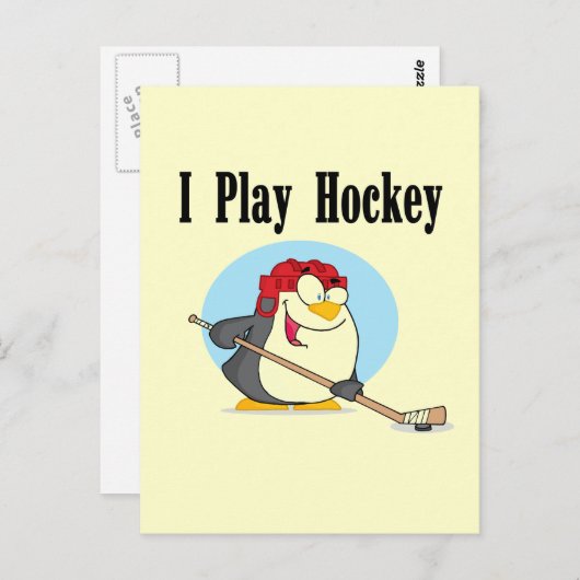 Carte Postale Chemises et cadeaux de hockey Penguin (Devant / Derrière)