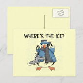 Carte Postale Chemises et cadeaux de patinage sur glace Penguin (Devant / Derrière)
