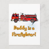 Carte Postale Chemises et cadeaux de pompier Daddy Firefighter (Devant)