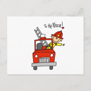 Carte Postale Chemises et Cadeaux de Pompiers à la Rescousse