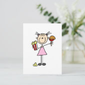 Carte Postale Chemises et Cadeaux de Popcorn et Barbe à Papa (Debout devant)