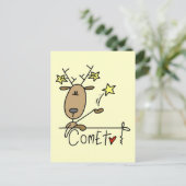 Carte Postale Chemises et Cadeaux de Renne Comet (Debout devant)