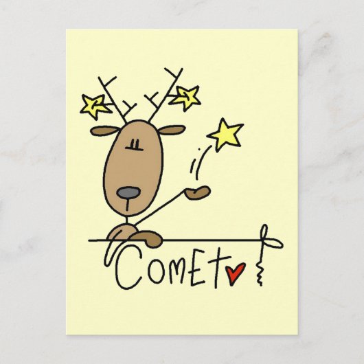 Carte Postale Chemises et Cadeaux de Renne Comet (Devant)