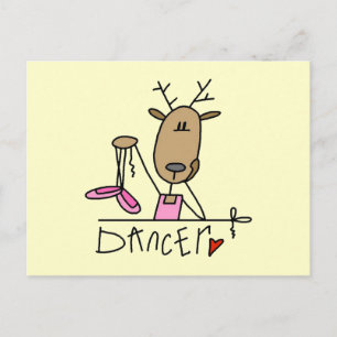 Carte Postale Chemises et Cadeaux de Renne Danseur