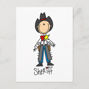 Carte Postale Chemises et Cadeaux de Shérif Cowboy