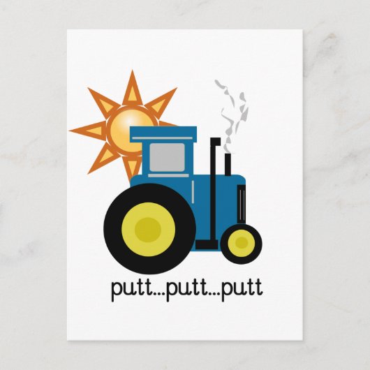 Carte Postale Chemises et cadeaux de Tracteur Blue Putt (Devant)